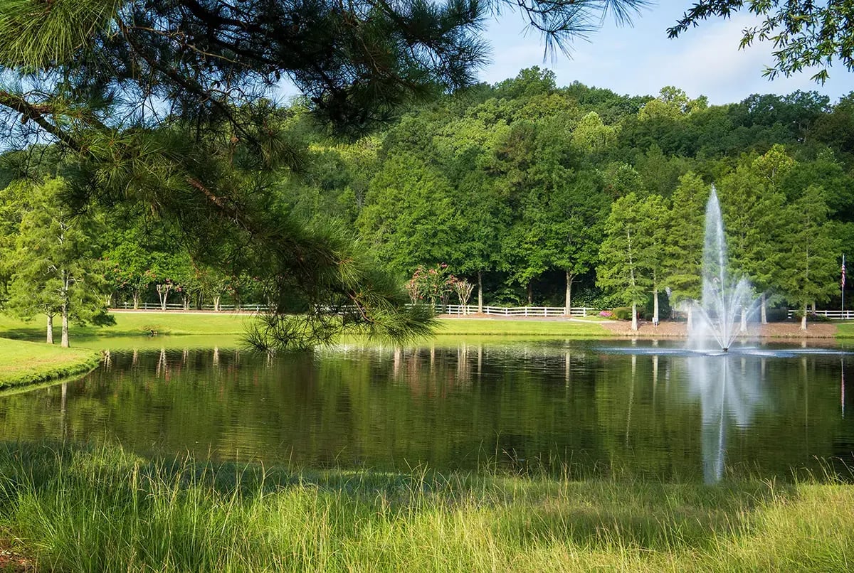 beautiful pond and fountain real estate at ggcc