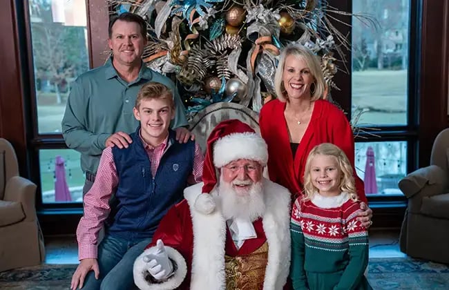 family with santa at ggcc